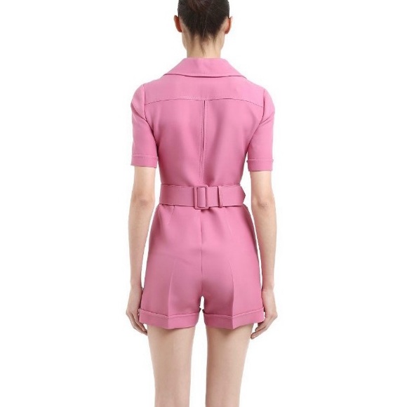GUCCI WOOL SILK CREPE CADY ROMPER W/ GG BELT Size 4(US) - Picture 2 of 10
